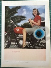 Rara Pubblicità Moto GILERA 150 e attrice Anna Maria Ferrero del 1954