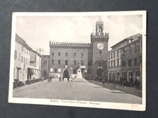 a) Cartolina Budrio- Piazza Quirico Filopanti, Municipio (biciclette...). 1943.