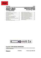 Roland Edirol SD-80 Studio Canvas Service Manual with Electronic Schematics