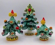 Albero di Natale con palline decorate, ceramica Caltagirone - 3 misure (1Unità) 