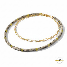 COLLANA DONNA DOPPIA PIETRE