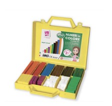 Regoli - Numeri in Colore - Didattica Scuola Elementare, 200 pezzi Made In Italy