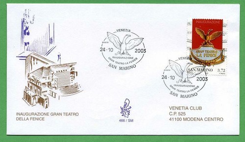 2003 san marino fdc venetia - marino,
