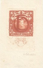 Exlibris Bookplate Radierung