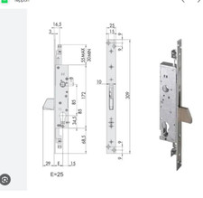 Serratura meccanica a cilindro Cisa Multitop entrata 25 serie 49250-25 AVEZZANO