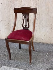 SEDIA  STILE IMPERO MOGANO