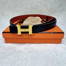 Cintura Hermes Constance Mini reversibile in pelle tipo H oro in buone condiz...