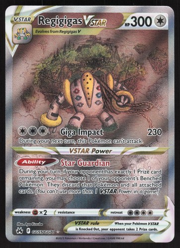 Regigigas vstar gg55 gg70 holo - regigigas, gg55/gg70