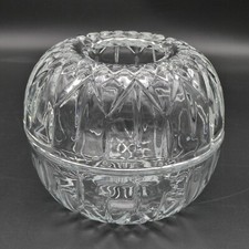 Lampada vintage vetro trasparente fata luce rotonda portacandele votivo tè Homco 5,25"