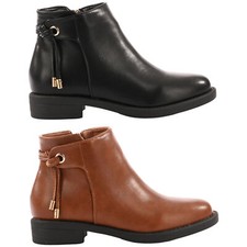 Women Low Faux Leather Ankle