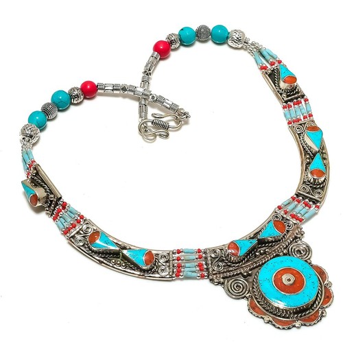 Collana turchese corallo rosso