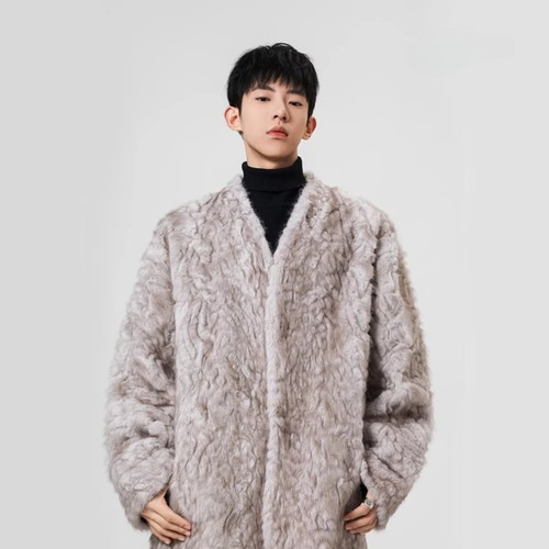 Cappotto pelliccia lana
