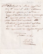 KK78-SCIENZE-TRASPORTI-AUTOGRAFO IGNAZIO PAOLO PIETRO PORRO 1852