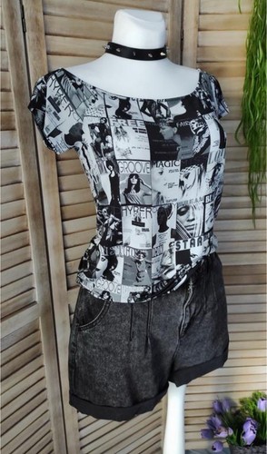 Rara maglietta top rivista - top,