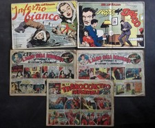 lotto fumetti anni 40 ORIGINALI - Albo della domenica  Albi dell'intrepido Viagg