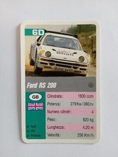 CARTE FIGURONI TOP-TRUMP SUPERCARTINE EDIZIONI GIADA 1992 FORD RS 200 6D