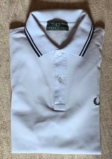 FRED PERRY polo manica lunga azzurra , taglia 42 , 107 cm