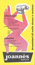 JOANNES TORINO CATALOGO BRUCIATORI NAFTA  METANO ANNI 1960 PUBBLICITARIO  