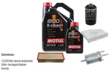 Febi Bilstein pacchetto ispezione 6 L Motul 8100 X-clean + 5 W30 per VW Golf VI 5K1