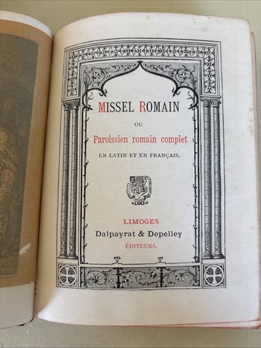 Messale romano francese 1896 - francese,