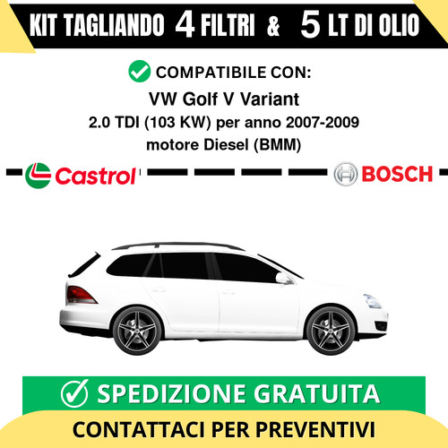 Tagliando filtri bosch 5 - 4,