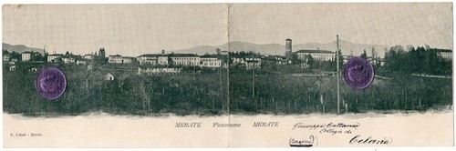 Merate panorama cartolina - merate,