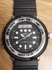 SEIKO Arnie Hybrid Diver H558-5000 Quarzo Analogico Nero 150m Predator Usato ...