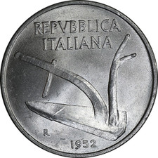 Italy 1952-R Ten (10) Lire