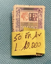UNA Mazzetta da 50 Francobolli LIRE 10.000 - Serie ALTI VALORI. Lire 10.000