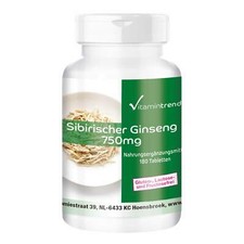 Ginseng siberiano 750 mg - 180 compresse radice di taiga, VEGAN | Vitamintrend