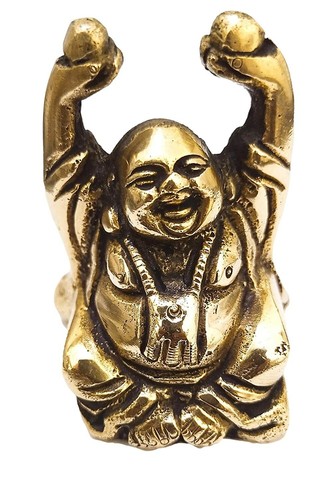Ottone buddha risata - buddha, di
