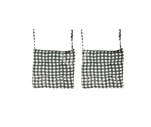 Cuscini sedie quadretto grigio - cuscini,