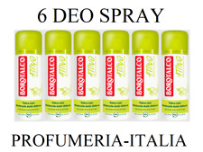 6 PZ BOROTALCO MINI DEODORANTE SPRAY 50ML TRAVEL  PROFUMO DI CEDRO E LIME