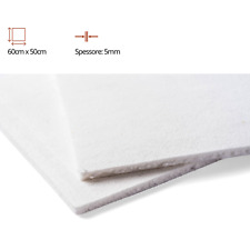 CARTA FIBRA CERAMICA PANNELLO ISOLANTE ROTOLO CALDAIA STUFA PELLET 60x50 sp5 mm