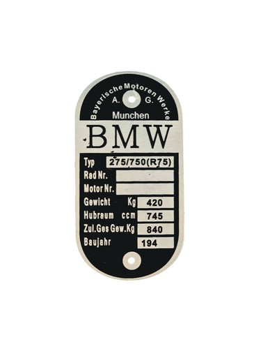 Scudo piastra bmw 275 - 75, 275/750
