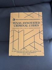 Texas criminal Codes 2025-2026