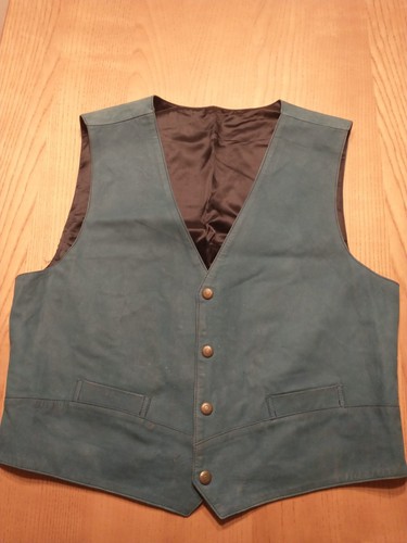 Gilet vintage pelle - gilet,