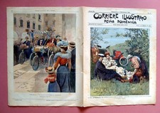 Vercelli Corteo Battesimale bicicletta Corriere Illustrato della Domenica 1901