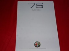 ALFA ROMEO 75 1.8 I.E. Brochure depliant folleto del novembre 1989