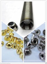 Da 50pz a 500pz borchie a cono tronco con rivetto colori ARGENTO O ORO + punzone
