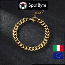 Bracciale Catena Uomo Dorata