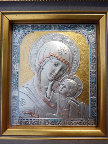 Quadro argento madonna con - in,