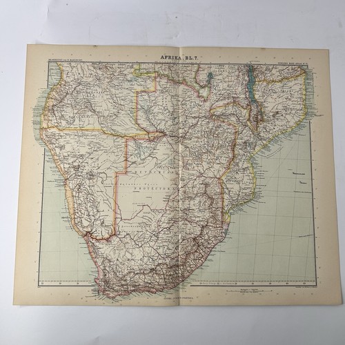 Stampa antica mappa afrika - antica,