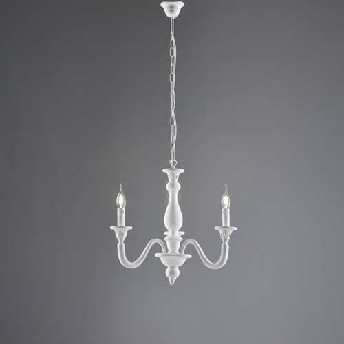 Lampadario legno bianco - legno,