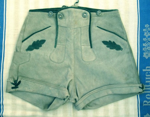 Pantaloni pelle grigioverde - in,