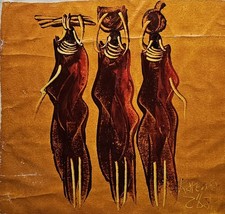 Quadro acrilico africano su