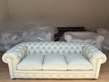 Divano Di Poltrona Frau Chester In Pelle Grigio Cenere