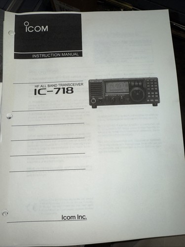 Icom 718 manuale istruzioni - manuale,