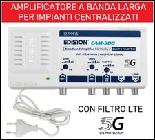 Centralino Antenna Tv Amplificatore Segnale Da Interno VHF UHF Con Filtro LTE 5G