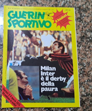 Guerin Sportivo rivista n.9-1975-Milan-Inter-Basket-Mappa calcio caos-Milo